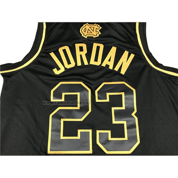 Camiseta North Carolina Tar Heels Michael Jordan #23 Negro